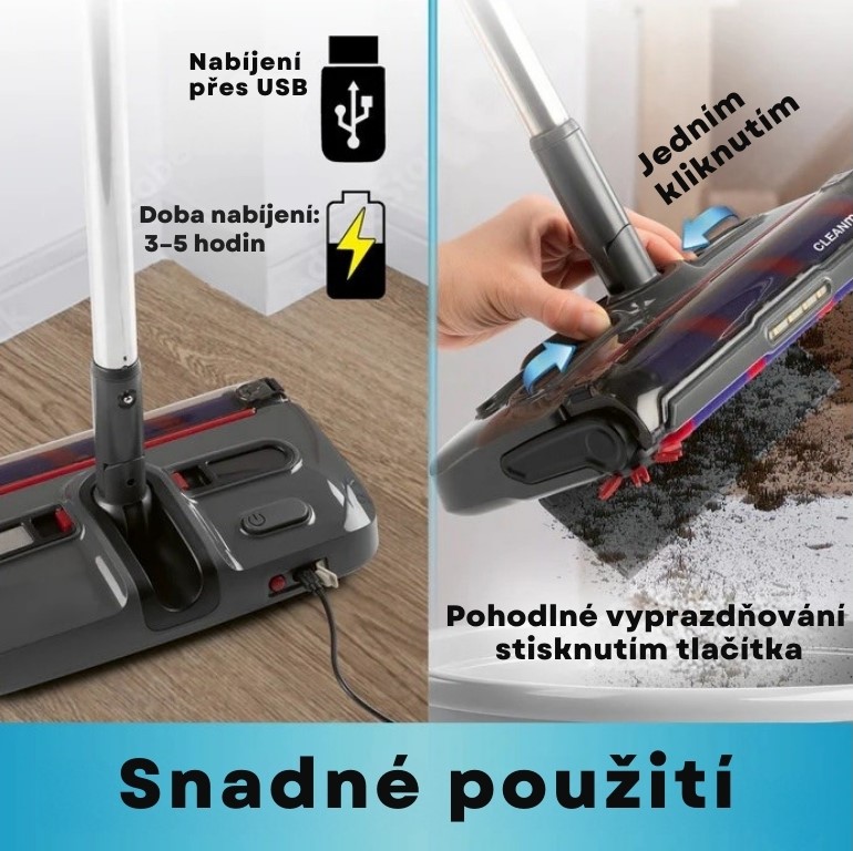 CleanMaxx Akumulátorový zametač s LED osvětlením 16662 1 (8)